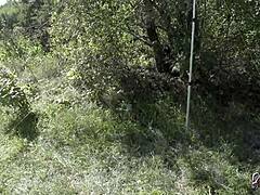 risky camping blowjob