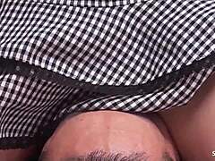 Petite Femdom Licking