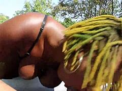 Sloppy Backyard Blowjob