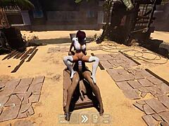 Statue Stretches Lara