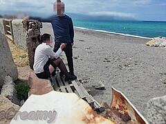 海滩冒险口交